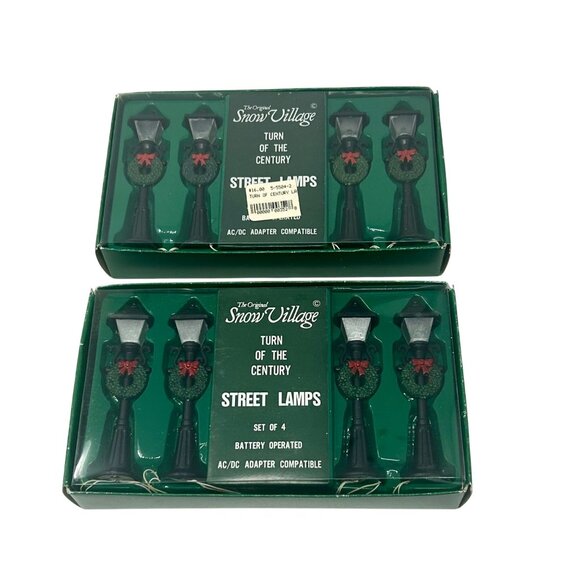 Department 56 Snow VillageTurn Of The Century Street Lamps - 2 sets - Vintage - Picture 4 of 4